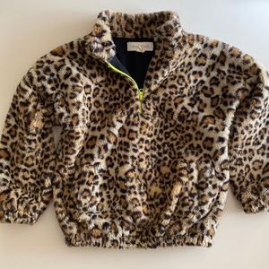 Treasure & Bond Faux Fur Leopard Sweater